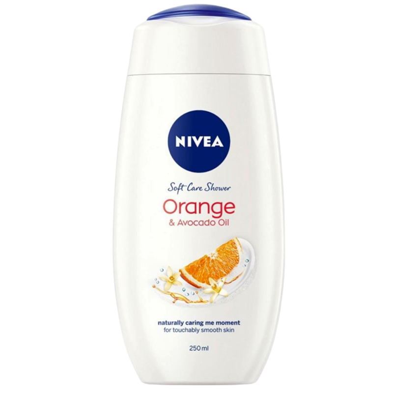 NIVEA Orange & Avocado Oil Soft Care Shower plejende showergel med frisk appelsinduft (250 ml) - Shower Gel fra Nivea
