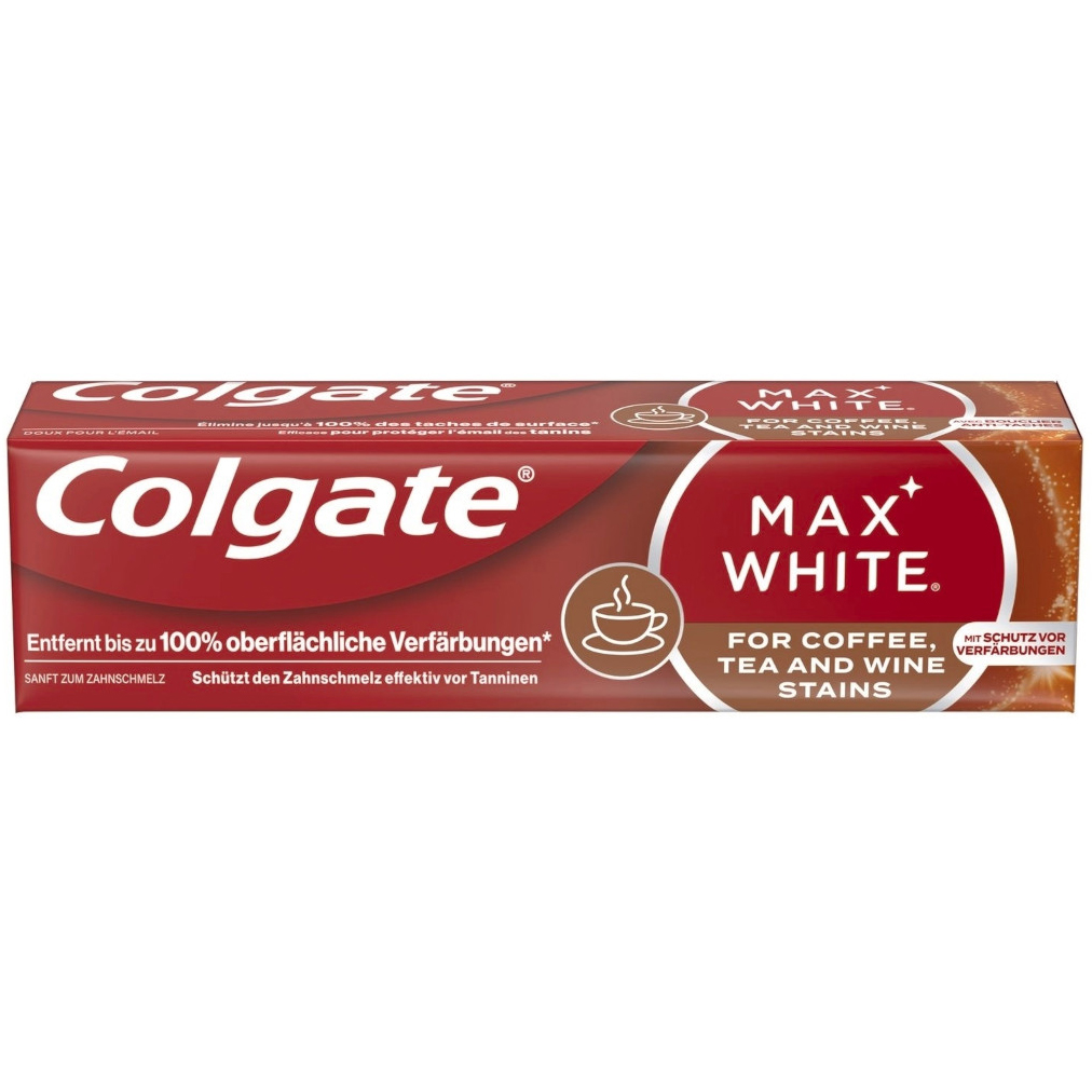 COLGATE Whitening Tandpasta Max White for Coffee, Tea & Wine Stains 75 ml - Colgate tandpasta