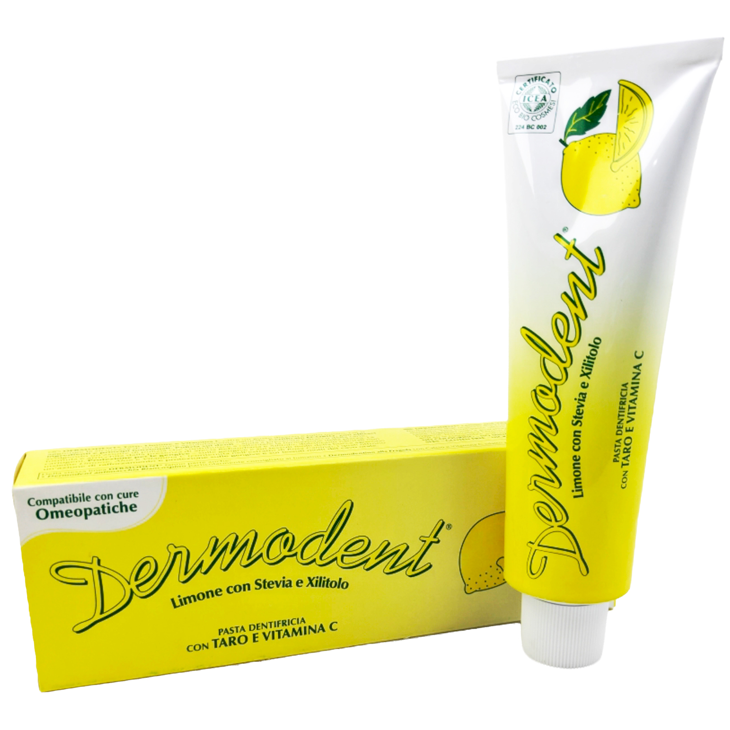 Dermodent tandpasta med citronsmag, stevia og xylitol 100 ml