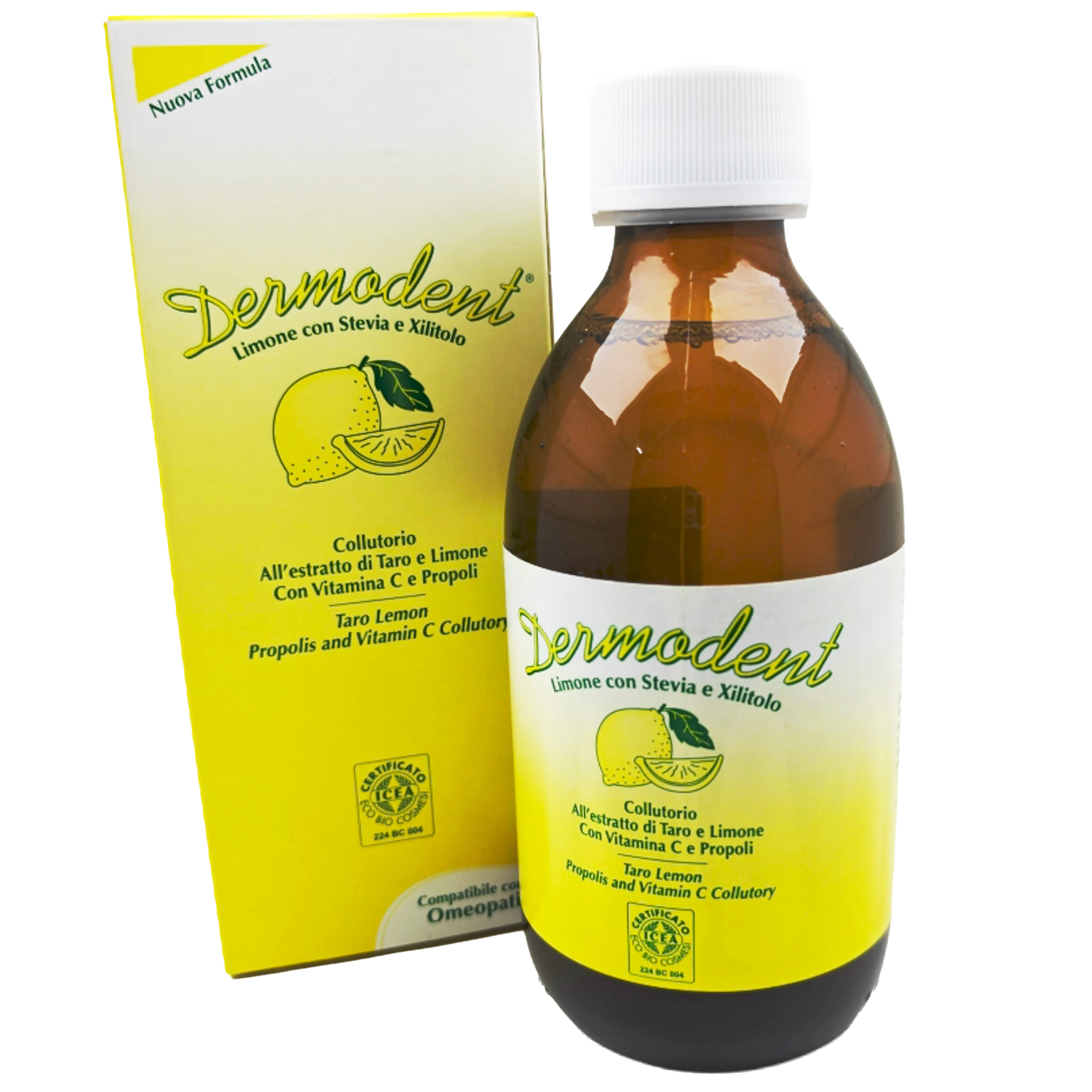 Dermodent mundskyl med citron, stevia, xylitol og propolis (250 ml)