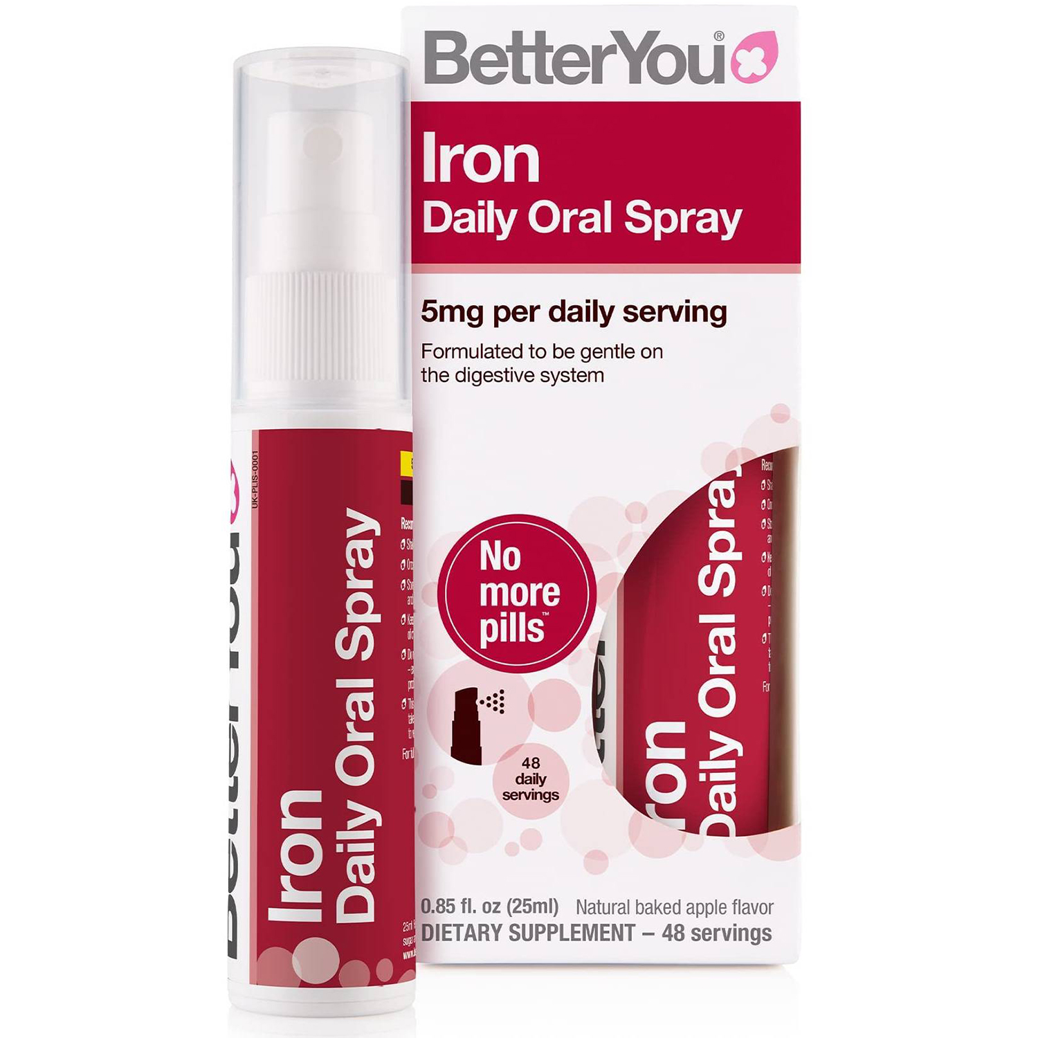 BetterYou Iron Daily Oral Spray mit Xylitol – 5 mg Eisen – 25 ml
