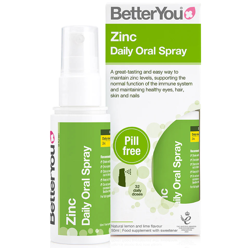 BetterYou Zinc Daily Oral Spray Lemon & LIme med xylitol 10 mg zink 50 ml