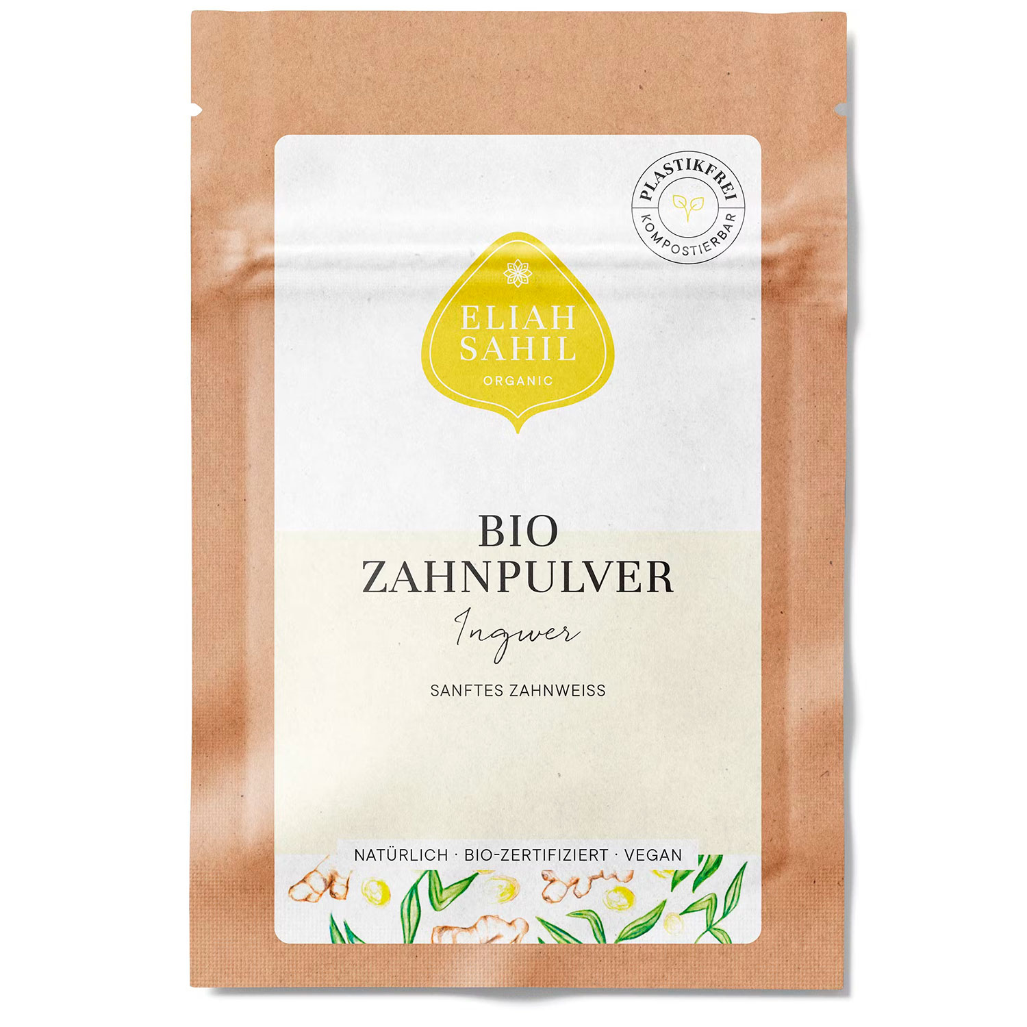 Økologisk Tandpasta Pulver Eliah Sahil Ginger 5g