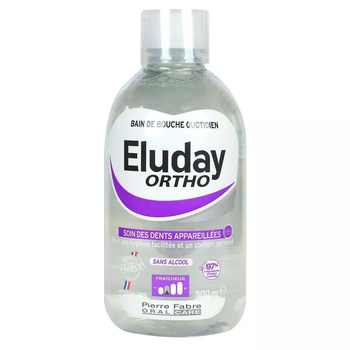 Eluday Ortho mundskyl med xylitol og fluor til tandbøjle 500 ml - Eluday Mundskyl