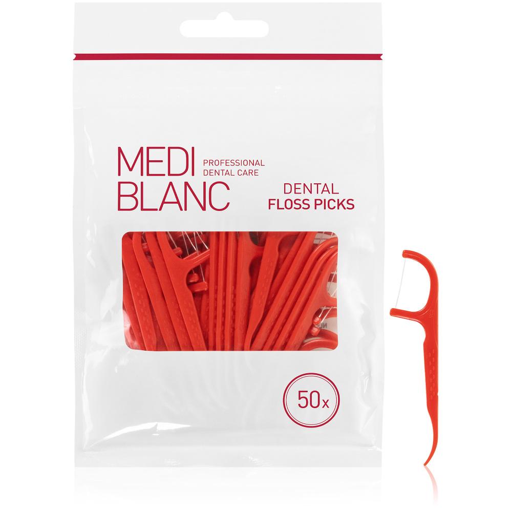 Mediblanc tandtrådsbøjler 50 stk. floss picks - Tandtråd / Tandstikker / Flosser