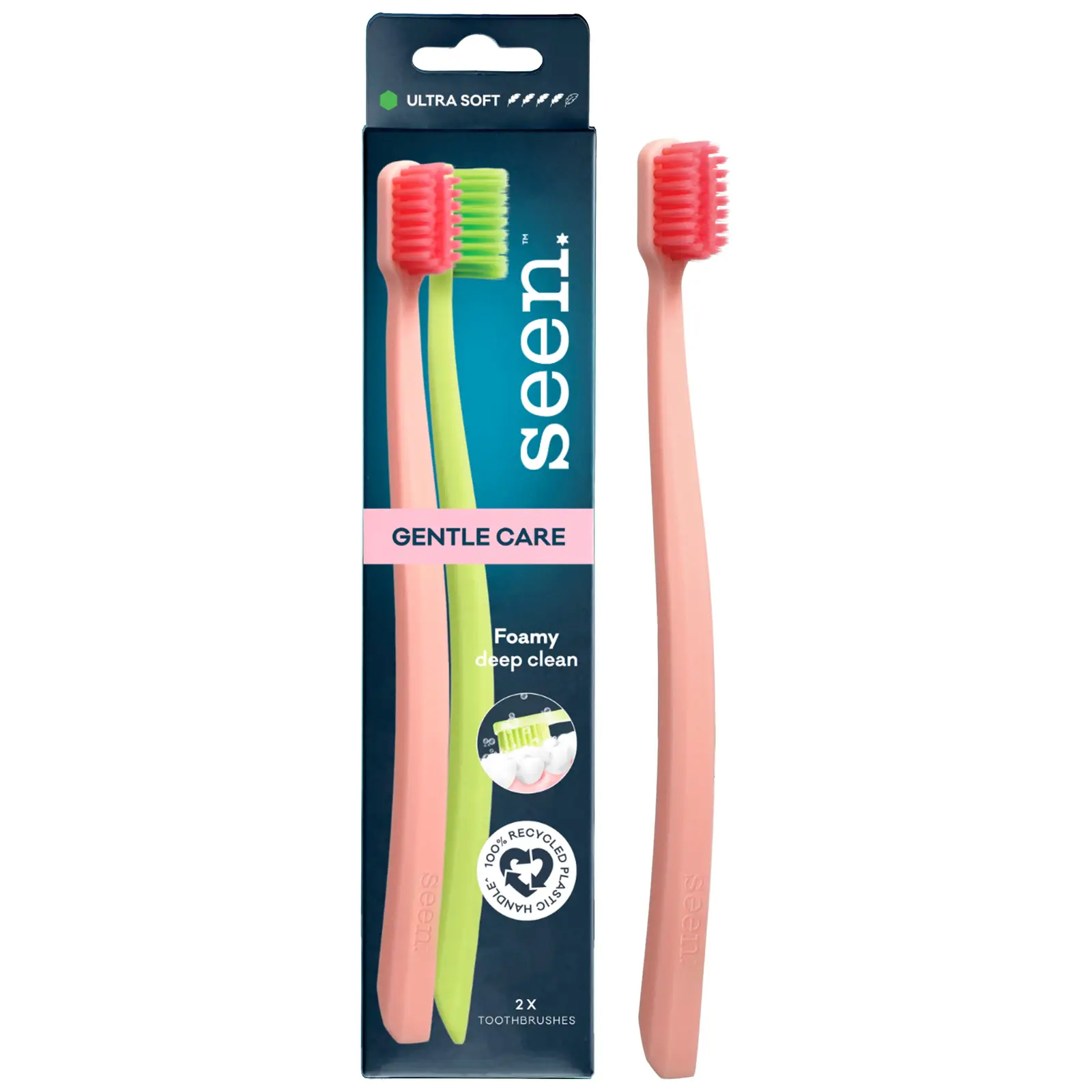 SEEN Gentle Care ultra soft Zahnbürsten für empfindliche Zähne und Zahnfleisch – 2 St.