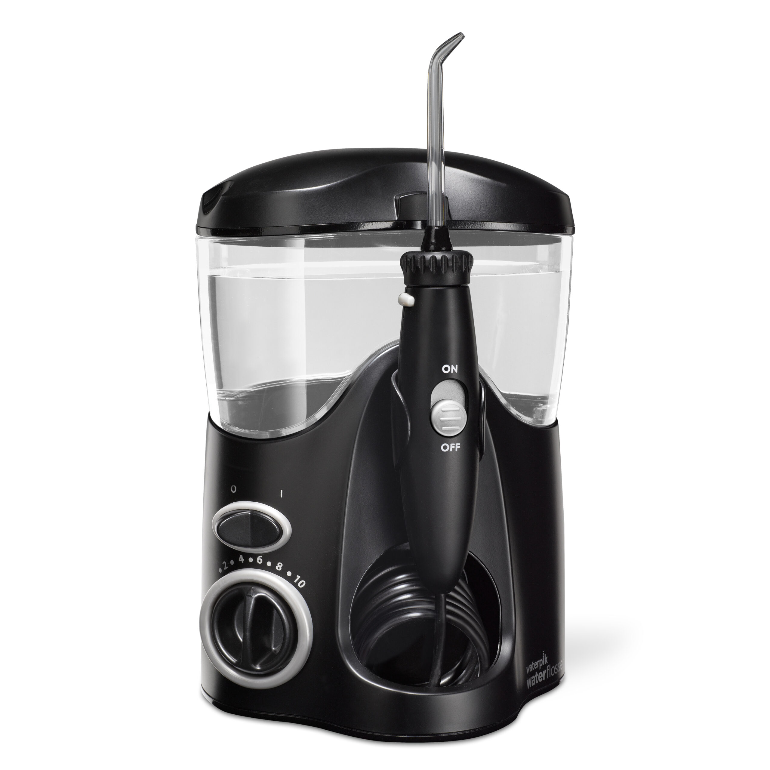 Waterpik Ultra WF-112 mundskyller sort med 10 trykniveauer og 6 mundstykker - Waterpik Mundskyllere