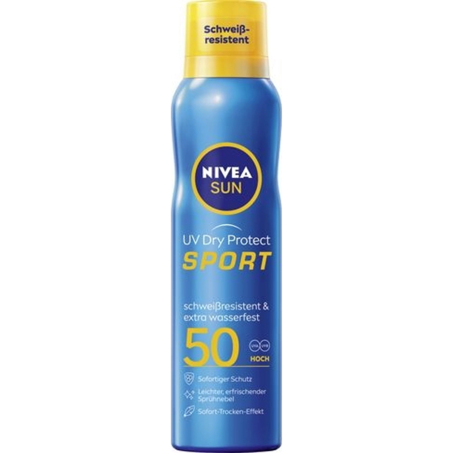 Nivea Sun UV Dry Protect Sport solspray SPF 50 til sport og aktivitet (200 ml) - Nivea Solcreme - Solcreme & After Sun