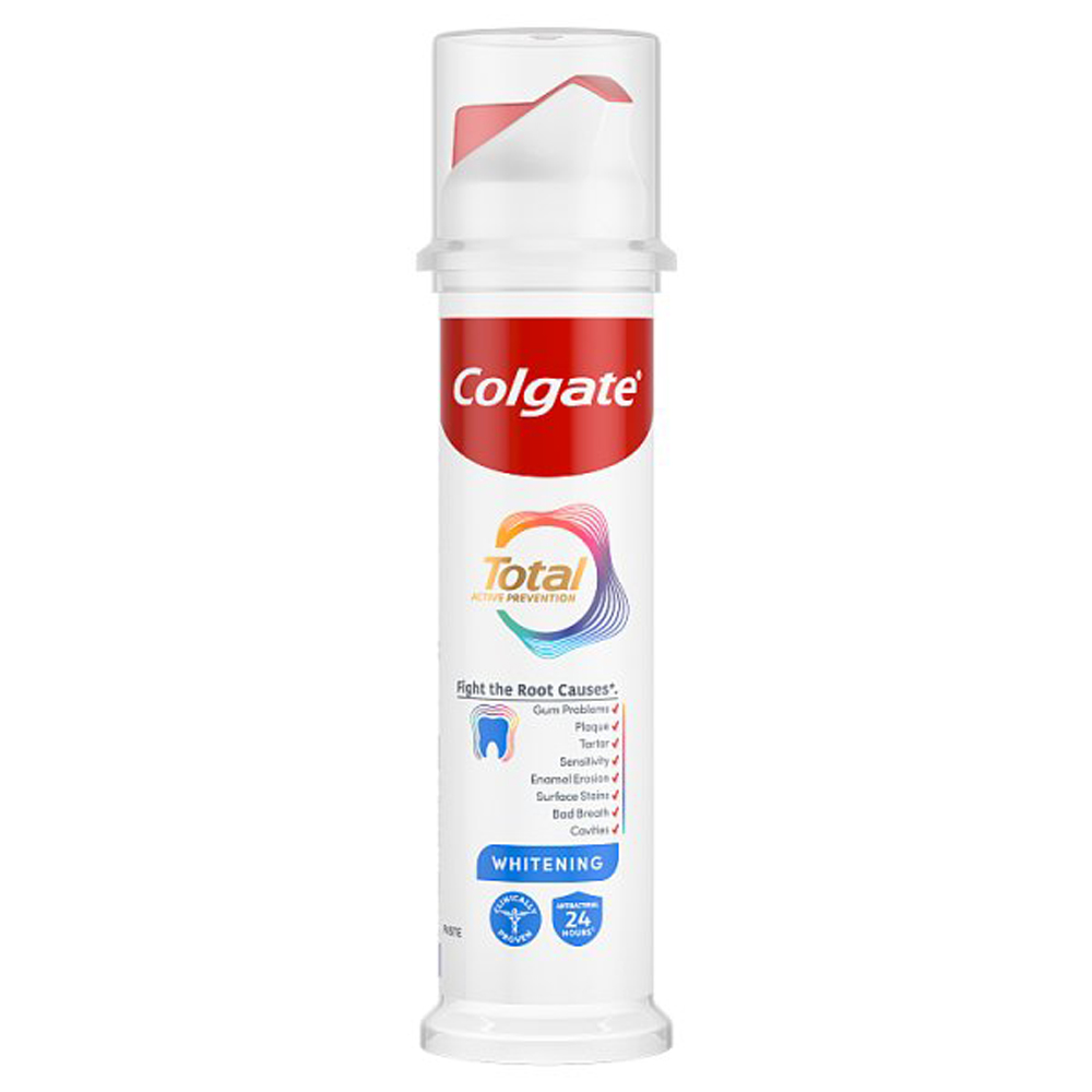 Colgate Total Whitening tandpasta i pumpeflaske (100 ml) - Colgate tandpasta