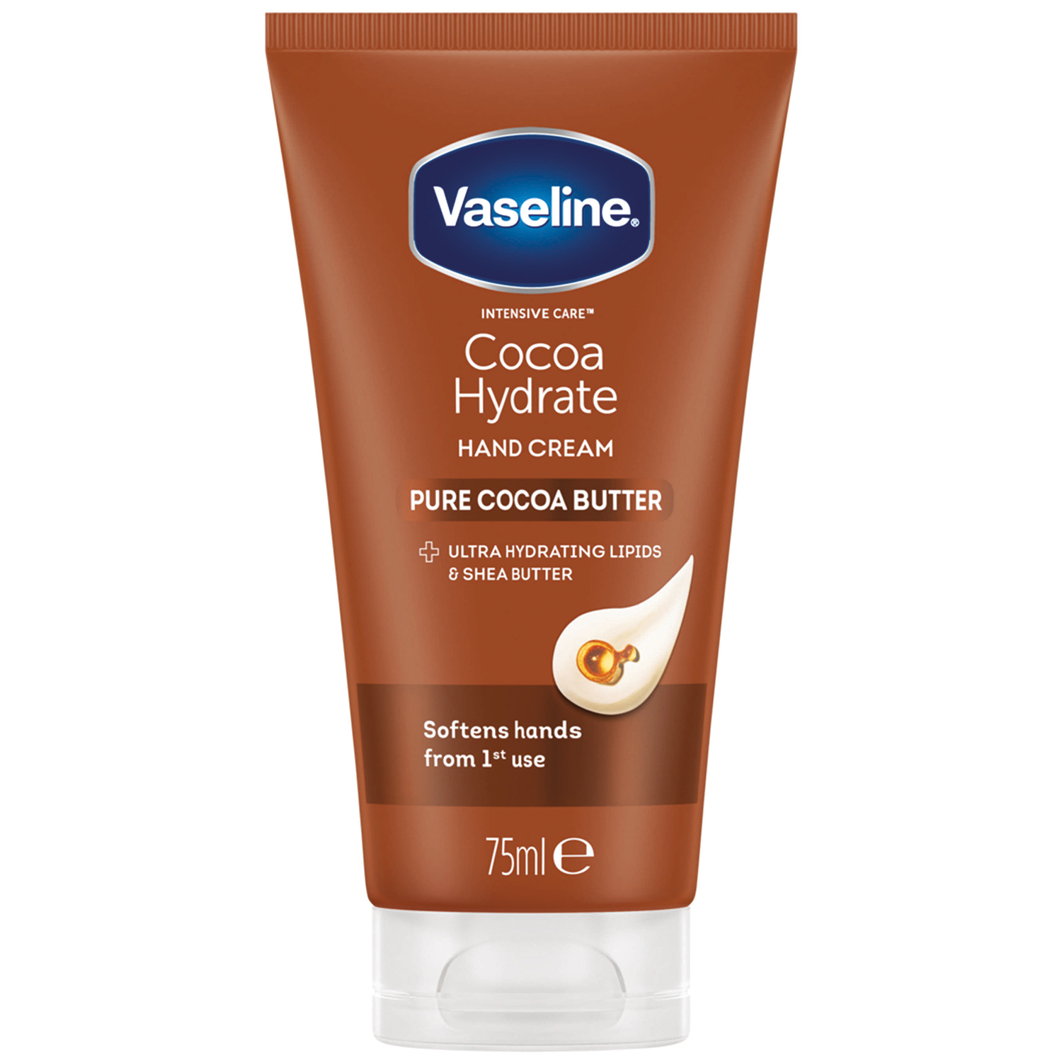 Vaseline Intensive Care Cocoa Hydrate Handcreme mit Kakaobutter und Sheabutter (75 ml)