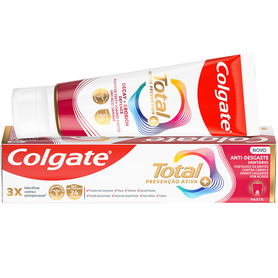 Colgate Total Active Prevention+ Decay & Erosion Defence Tandpasta (75 ml.) - Colgate tandpasta