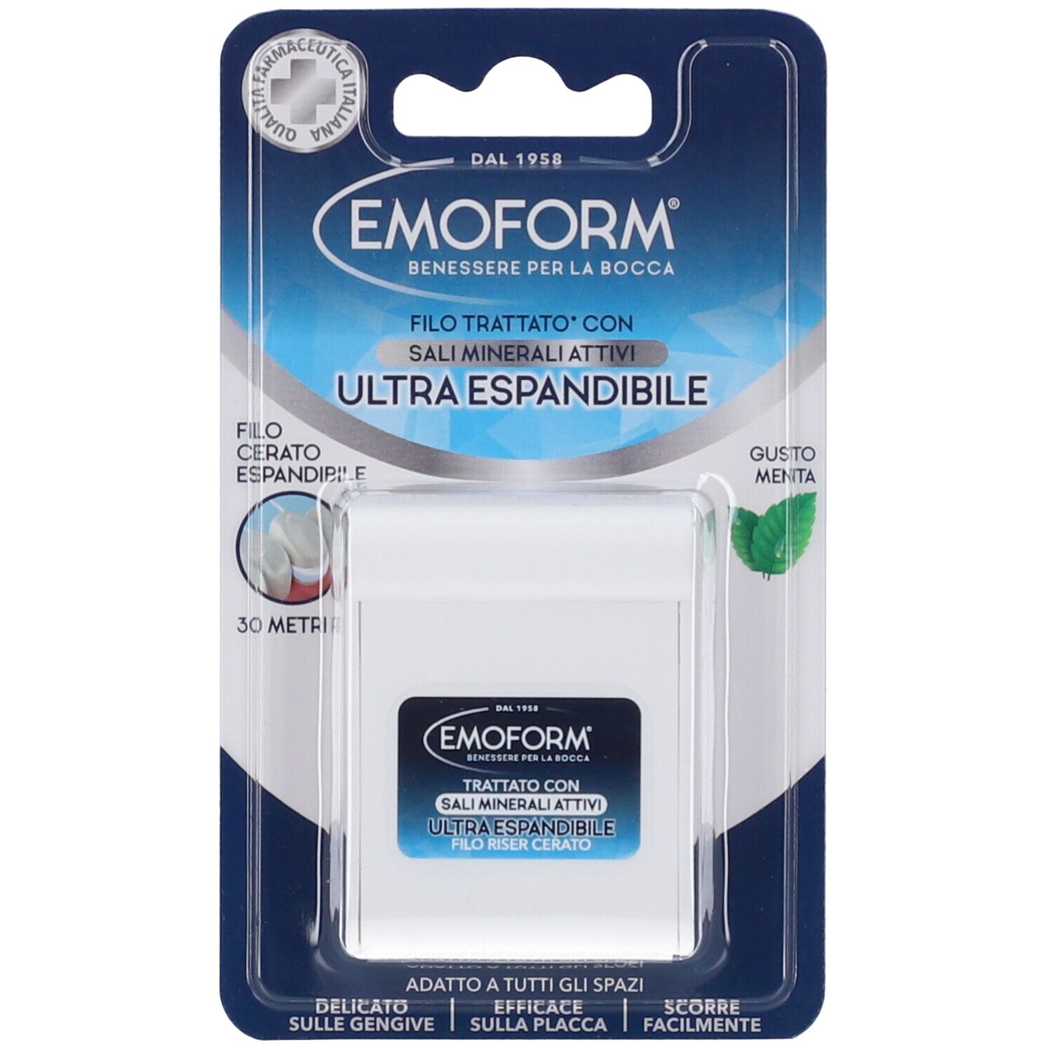 Emoform Ultra Expandable Tandtråd med Mintsmag (30 m.) - Emoform Tandtråd - Tandtråd / Tandstikker / Flosser