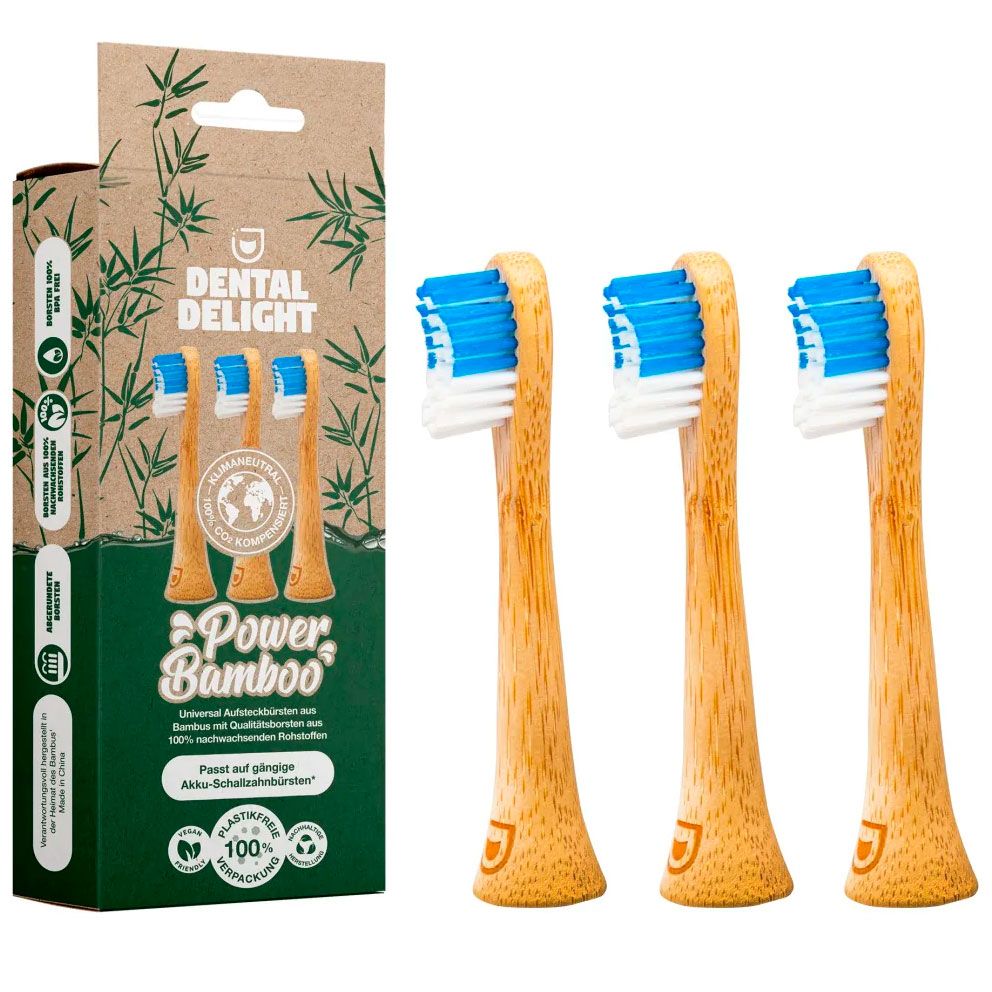 Dental Delight Bambusbürstenköpfe für elektrische Zahnbürsten Philips