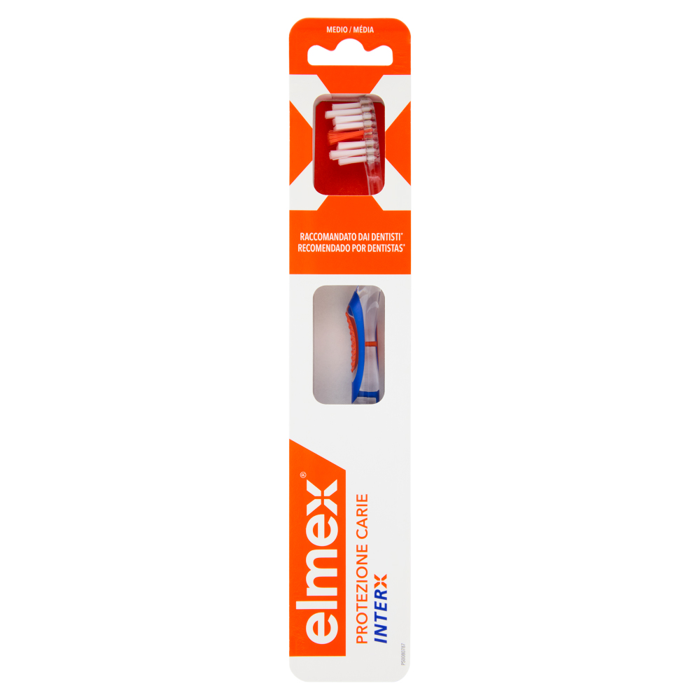 Elmex Caries Protection InterX Compact Medium Tandbørste - Lille Børstehoved - Elmex tandbørster
