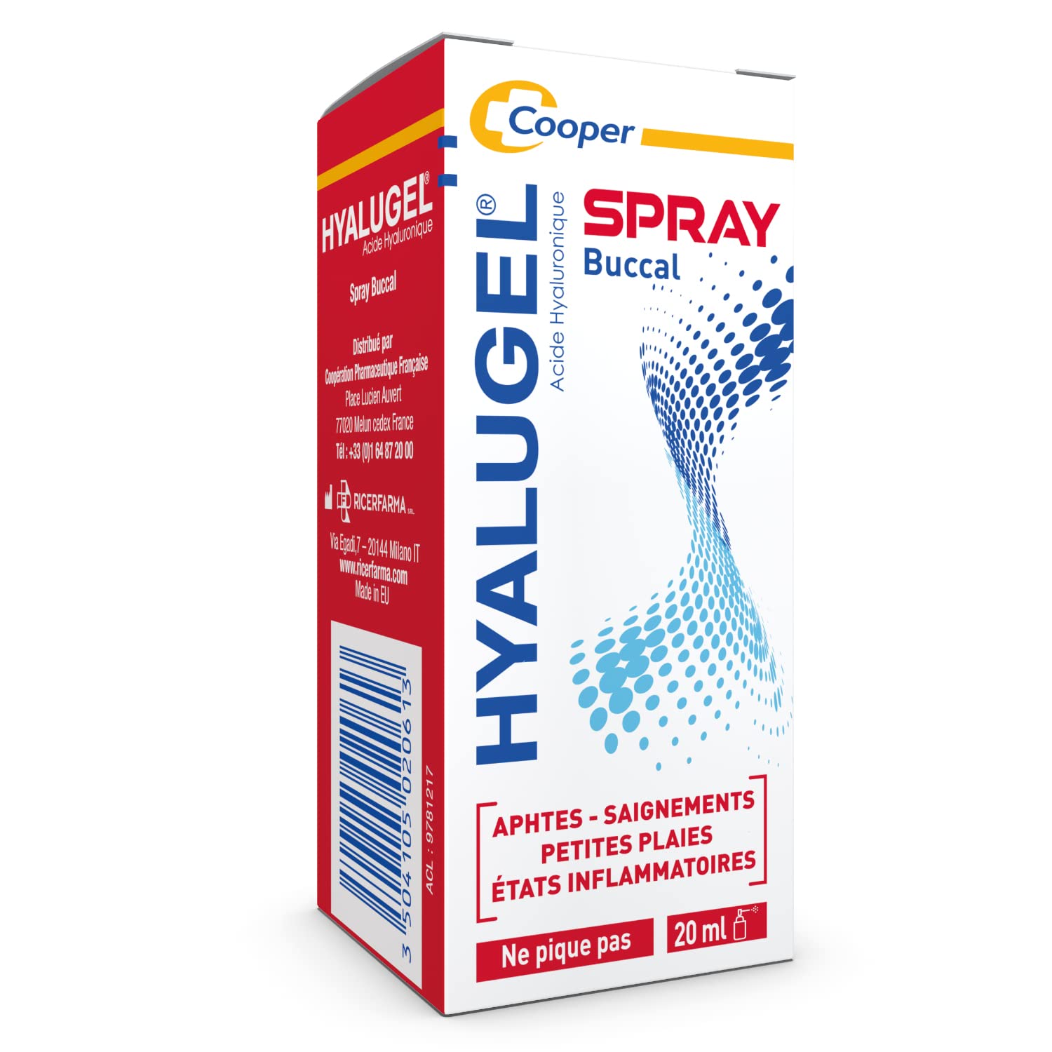 Hyalugel Mundspray mit Hyaluronsäure gegen Aphthen und wunde Stellen (20 ml.)