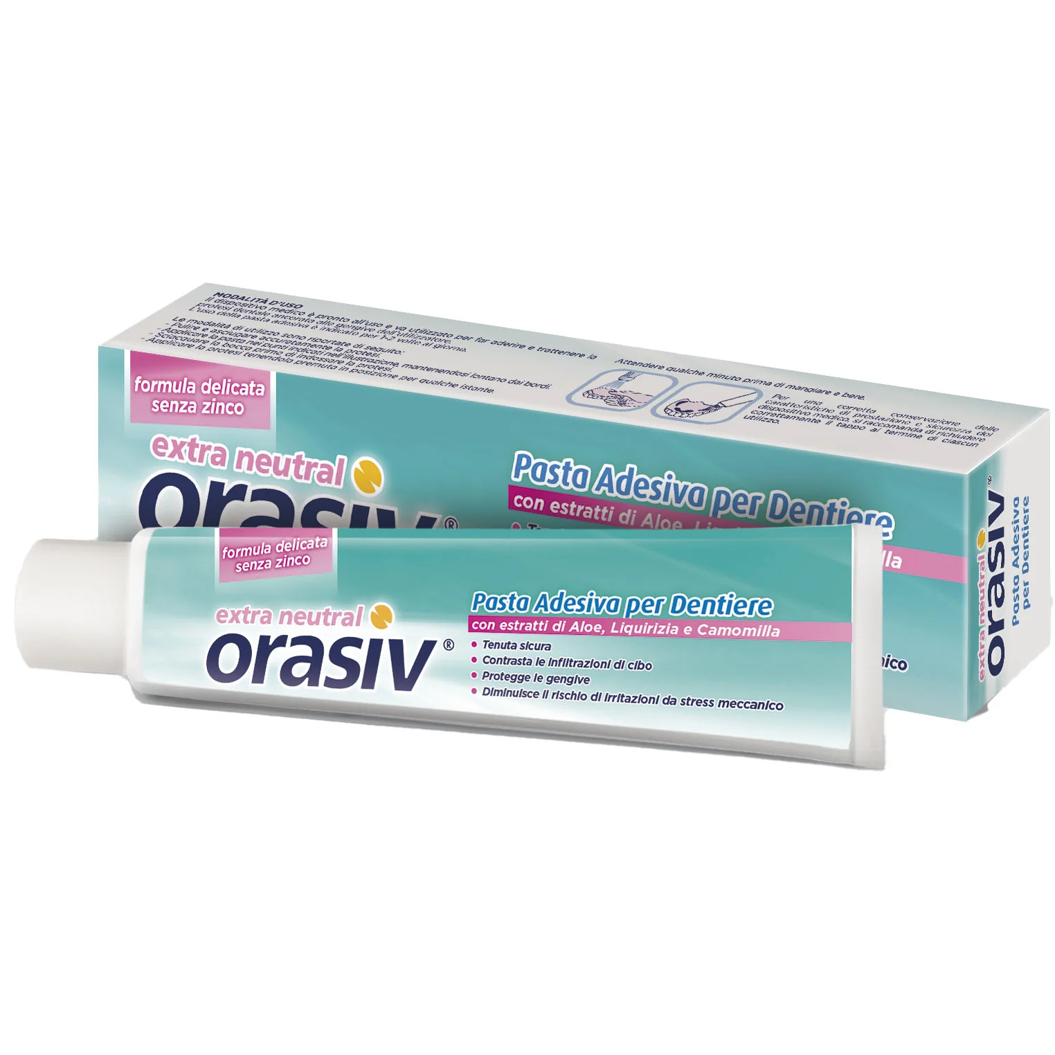 Orasiv Extra Neutral Denture Adhesive – neutrale Haftcreme mit Aloe Vera (40 g)