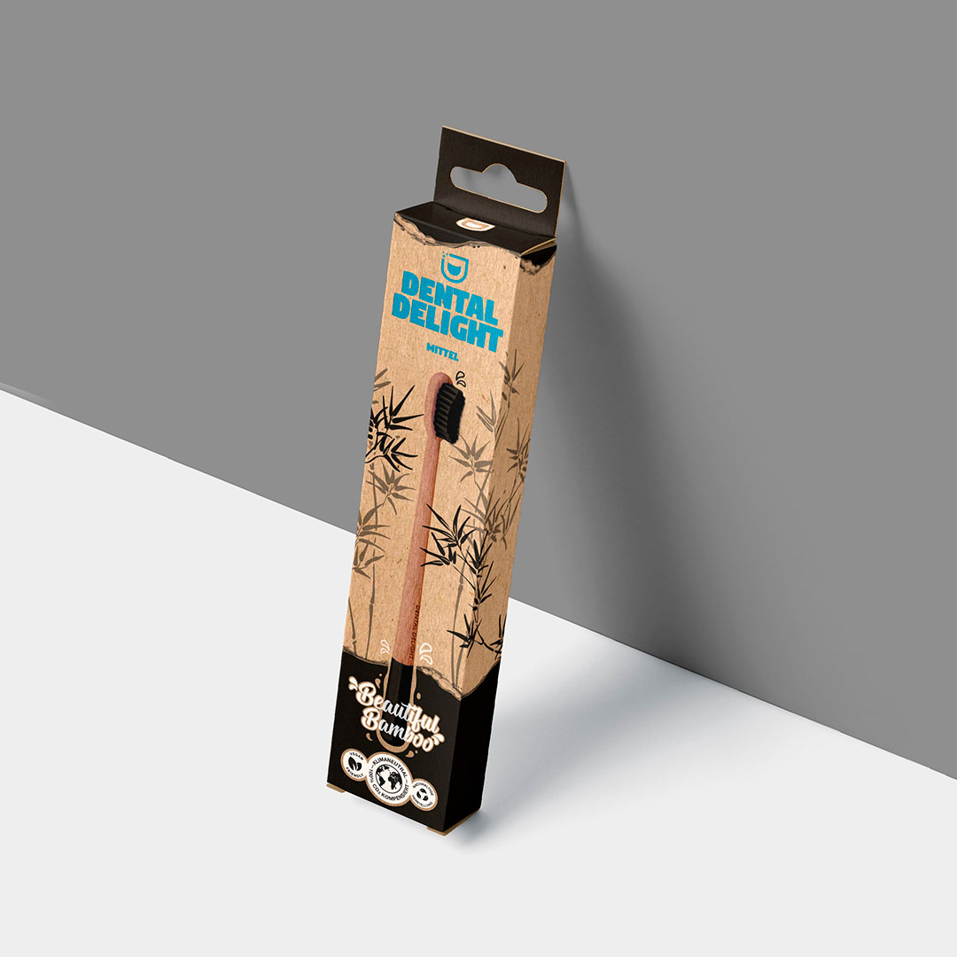 Dental Delight Bambus Tandbørste Beautiful Bamboo SORT