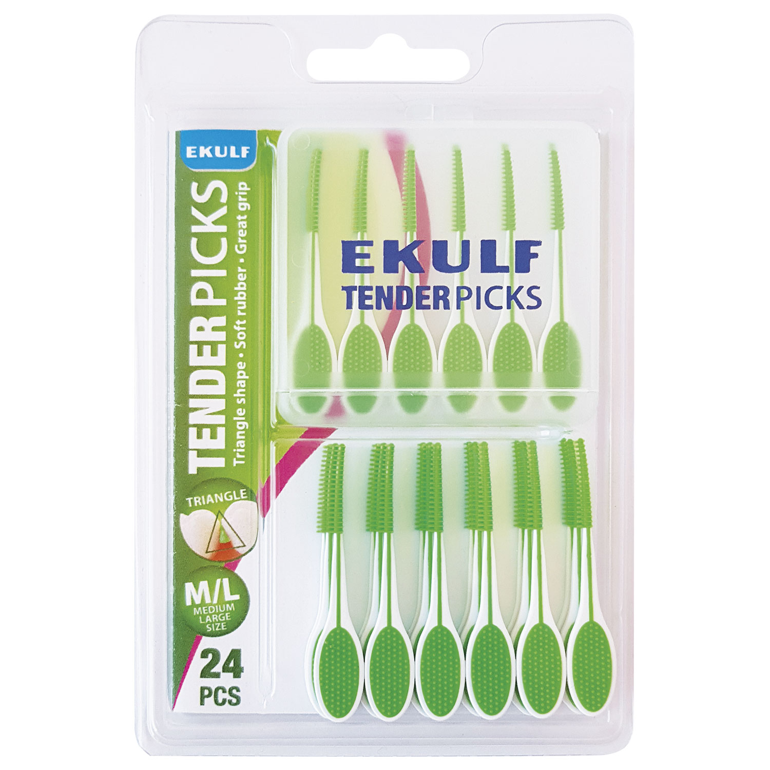 Ekulf TenderPicks M/L Soft Sticks - GRØN