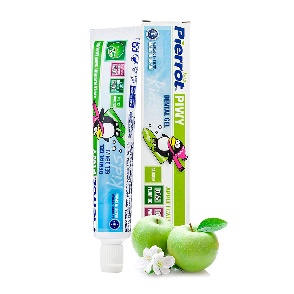 Pierrot Børnetandpasta Sharky Apple Gel Fluorfri 75 ml