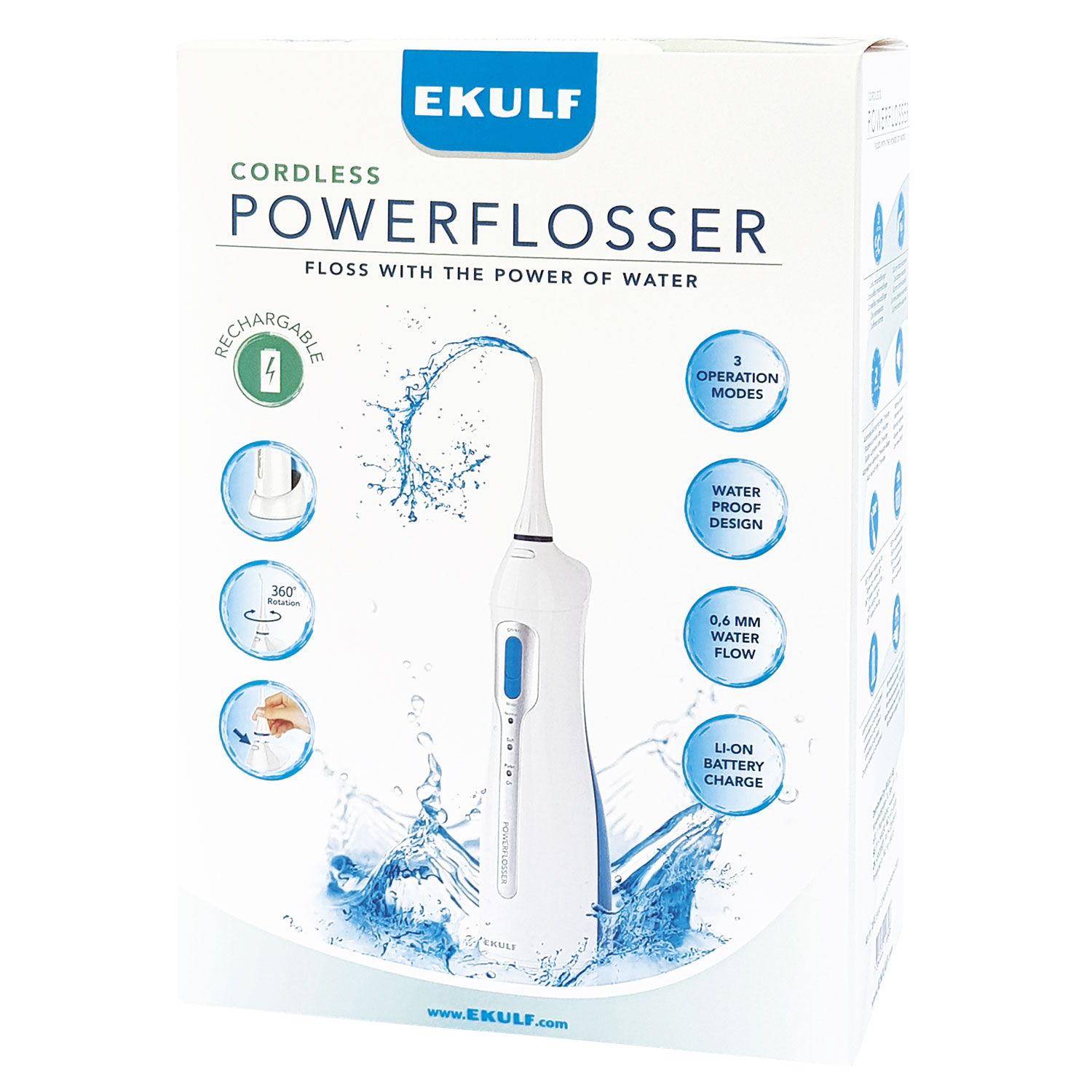 Ekulf PowerFlosser kabelloses Mundwasser