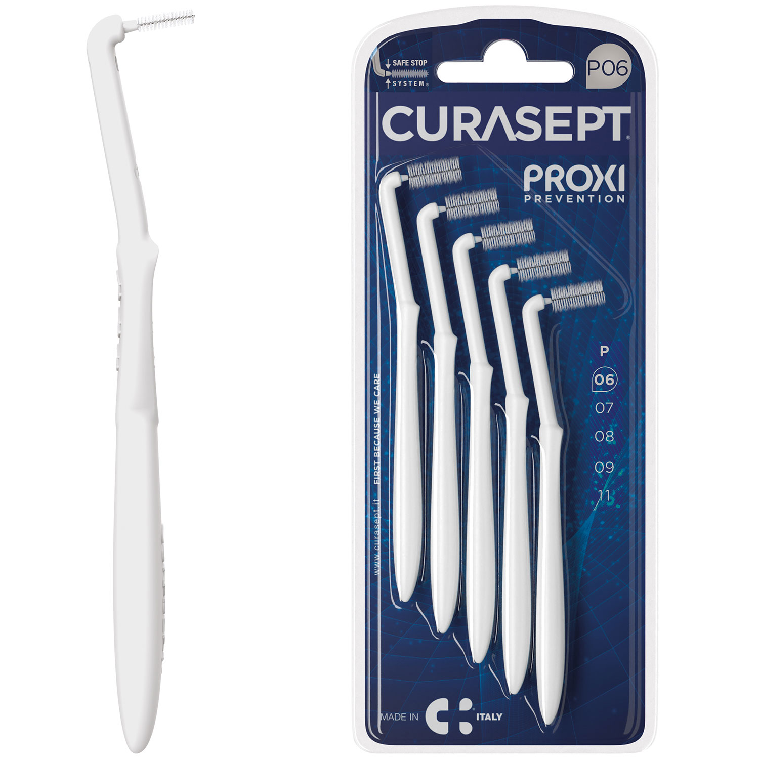 Curasept Mellemrumsbørster Proxi Angle Prevention 0.6 mm ISO 0 - Curasept Proxi Angle Mellemrumsbørster