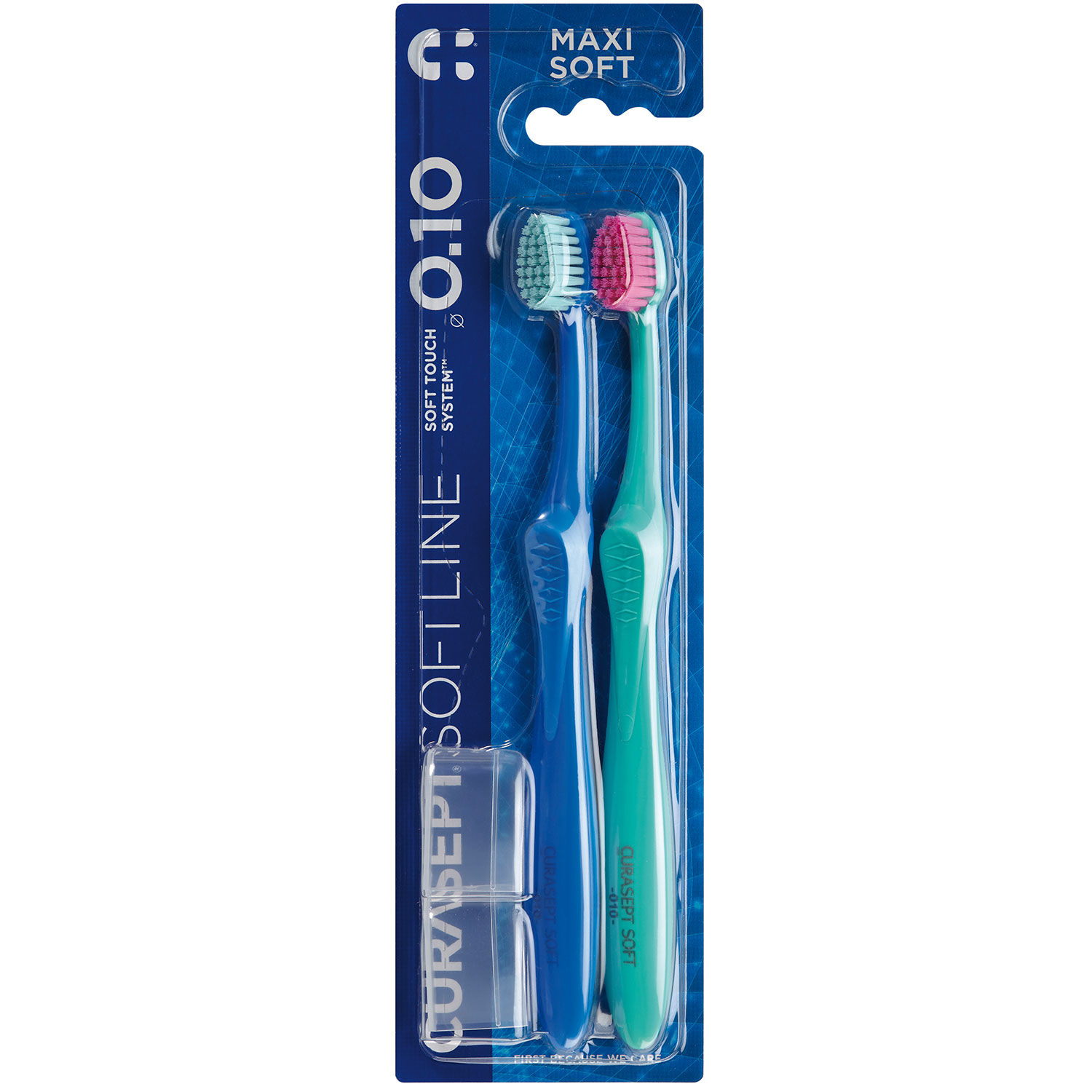 Curasept Softline Zahnbürsten 2 Stk. Maxi Soft 0,10