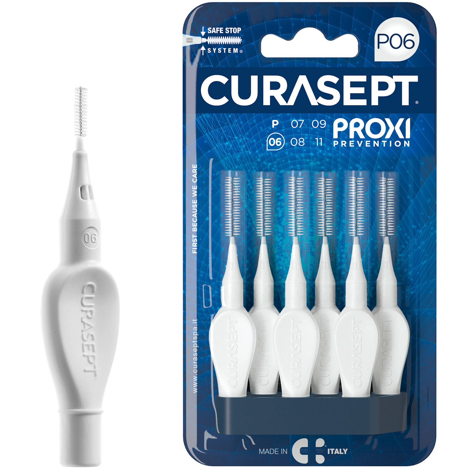 Curasept Spaltbürsten Proxi Prevention 0,6 mm ISO 0 WEISS