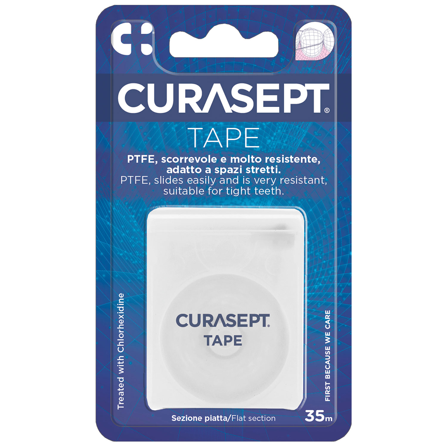 Curasept Tandtråd Tape PTFE 35 mtr.