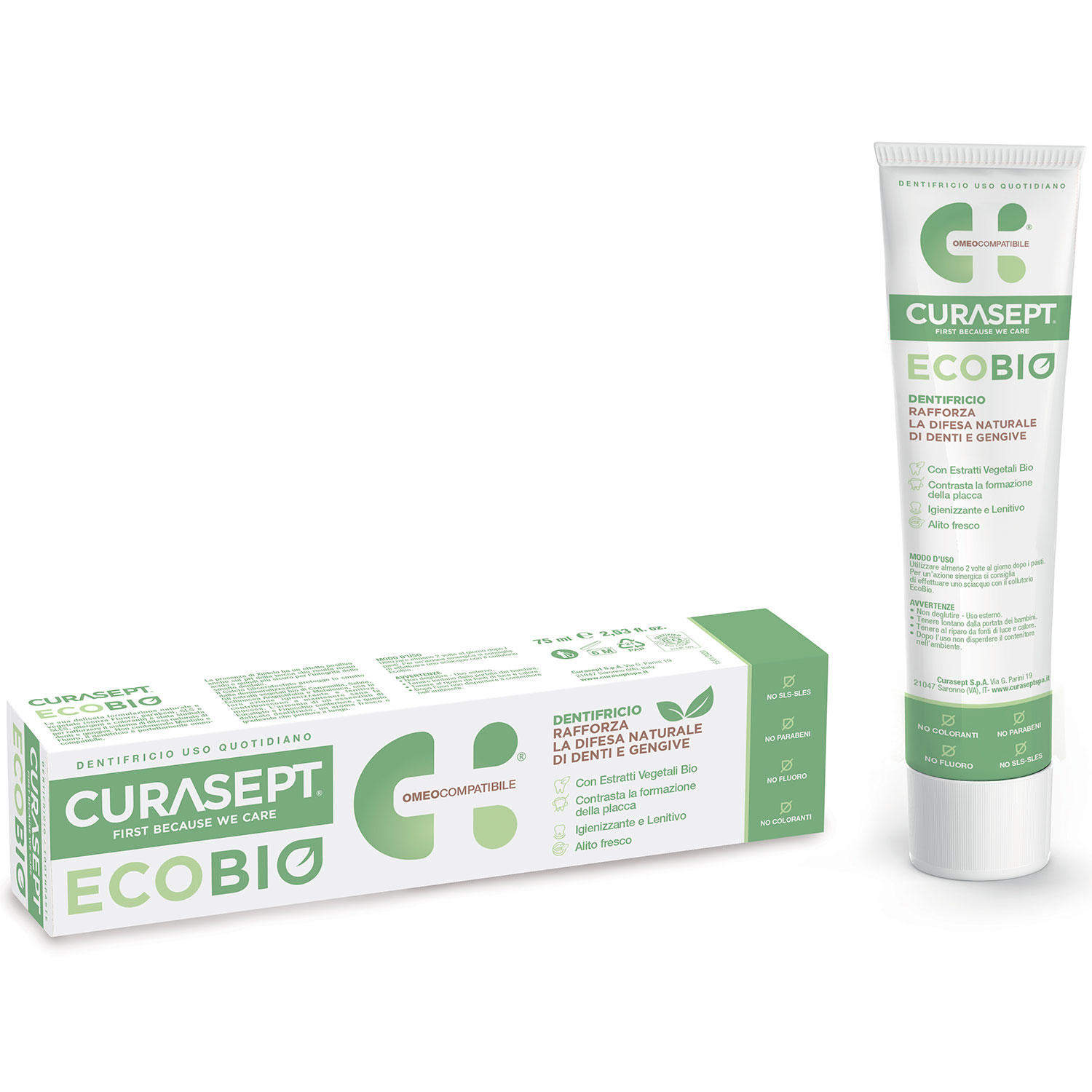 Bio-Zahnpasta Curasept EcoBio 75 ml.