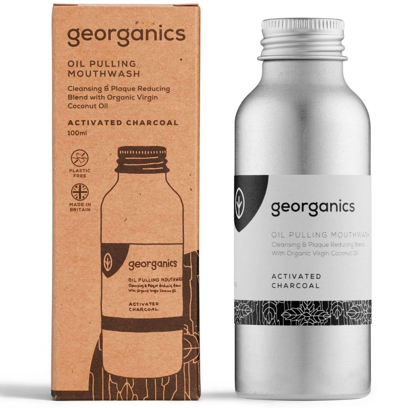 Bio- Oil Georganics Kohle-Mundwasser 100 ml.