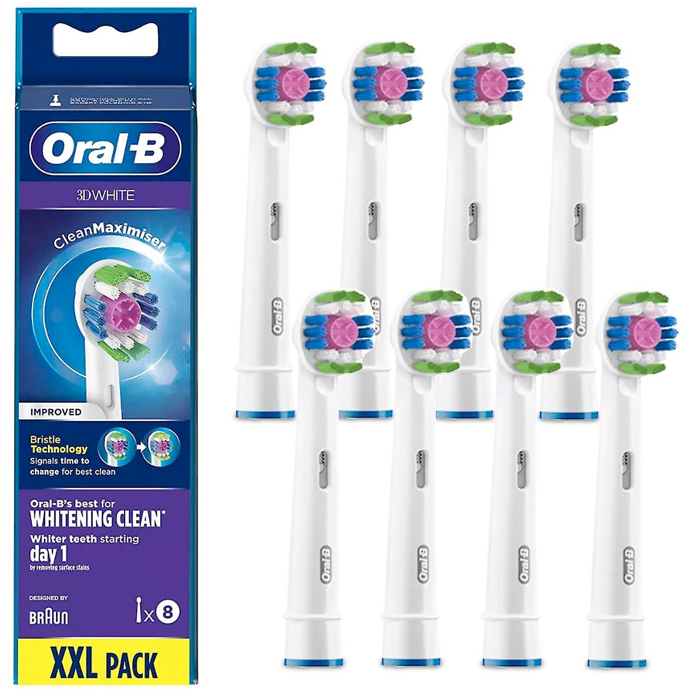Oral-B 3D White 8 Stk. Cleanmaximizer-Bürstenköpfe