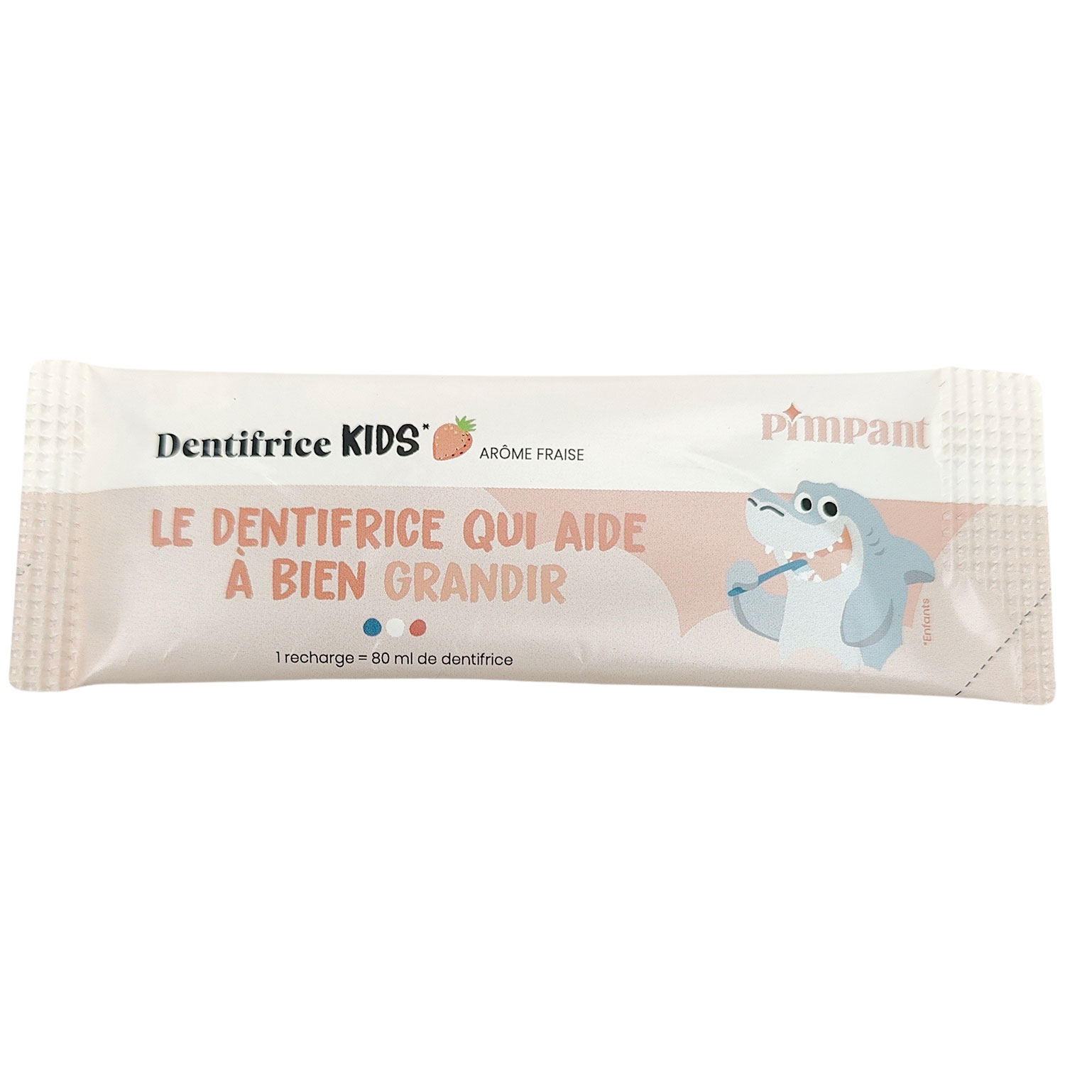 Natürliches Kinderzahnpastapulver Pimpant Strawberry Nachfüllung 8 gr.