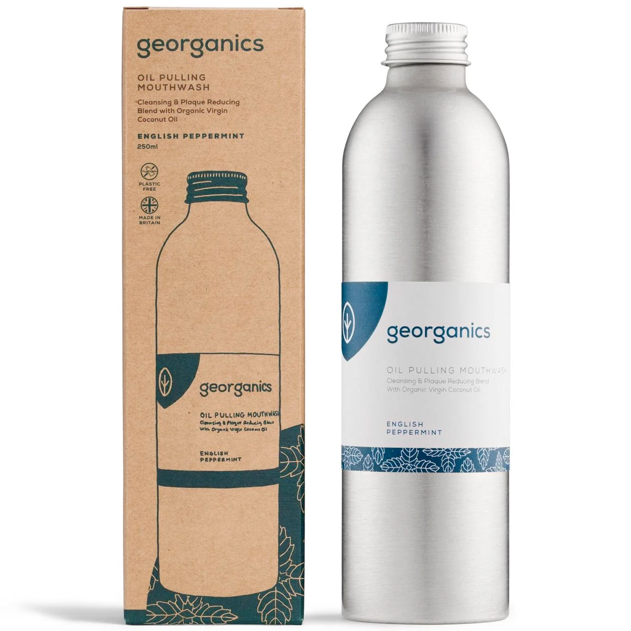 Bio- Oil Georganics Peppermint Mundwasser 275 ml.