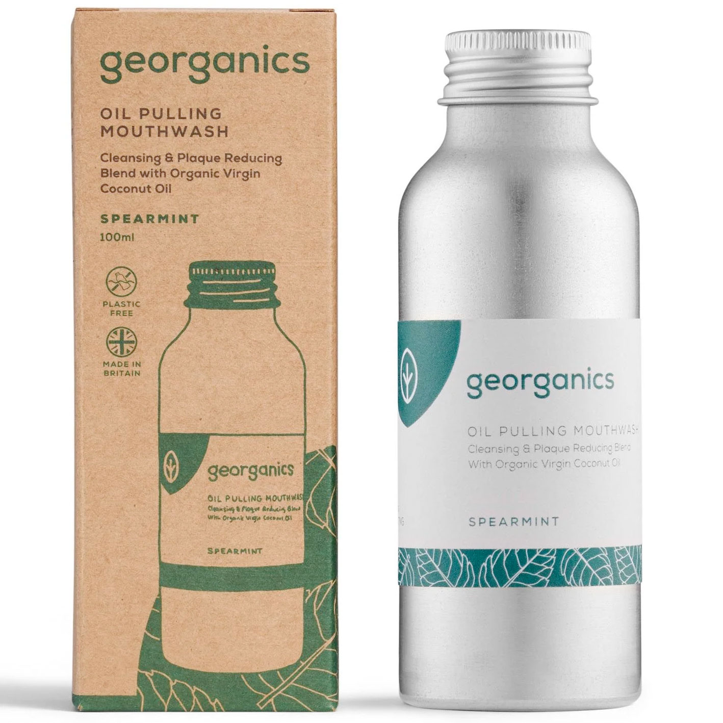 Økologisk Oil Pulling Georganics Spearmint Mundskyl 275 ml.
