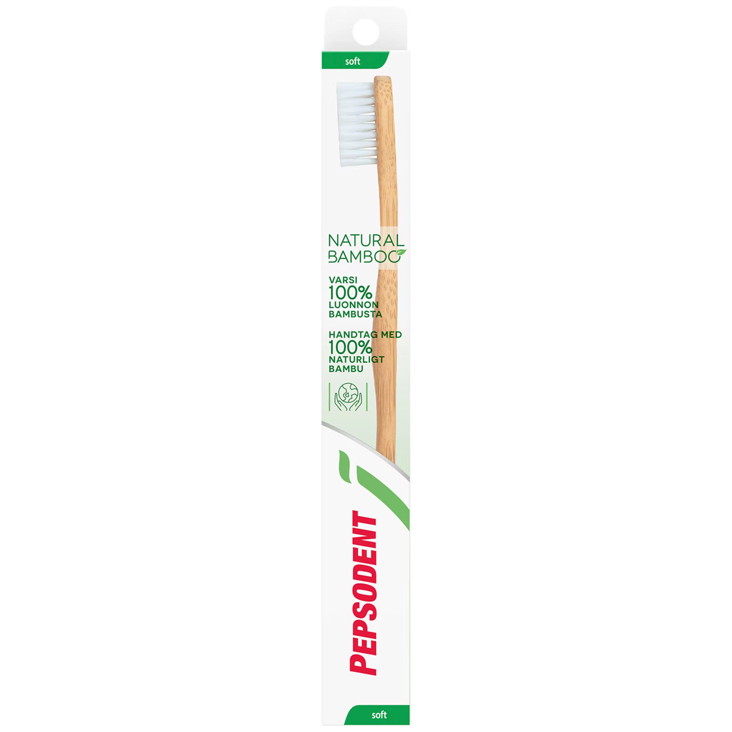 Bambus Tandbørste Pesodent Natural Bamboo Soft