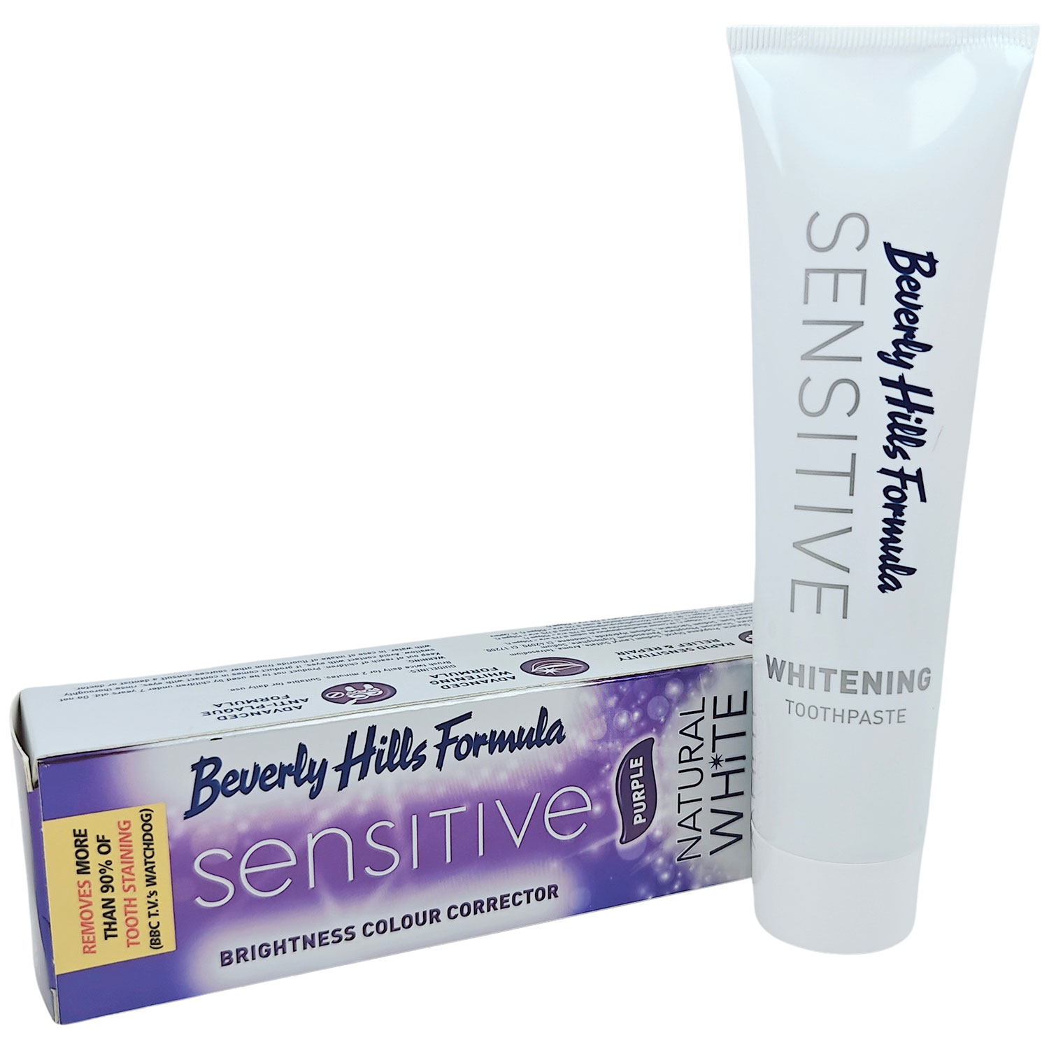 Hydroxyapatite Zahnpasta BEVERLY HILLS FORMULA Sensitive Purple Color Corrector 100 ml.