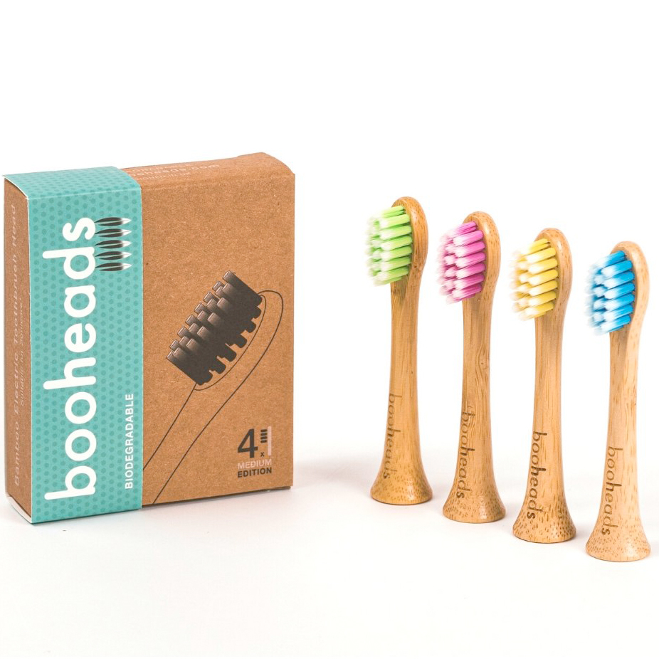 Bambusbürstenköpfe für Philips Sonicare BOOHEADS Multi Colour 4 Stk.