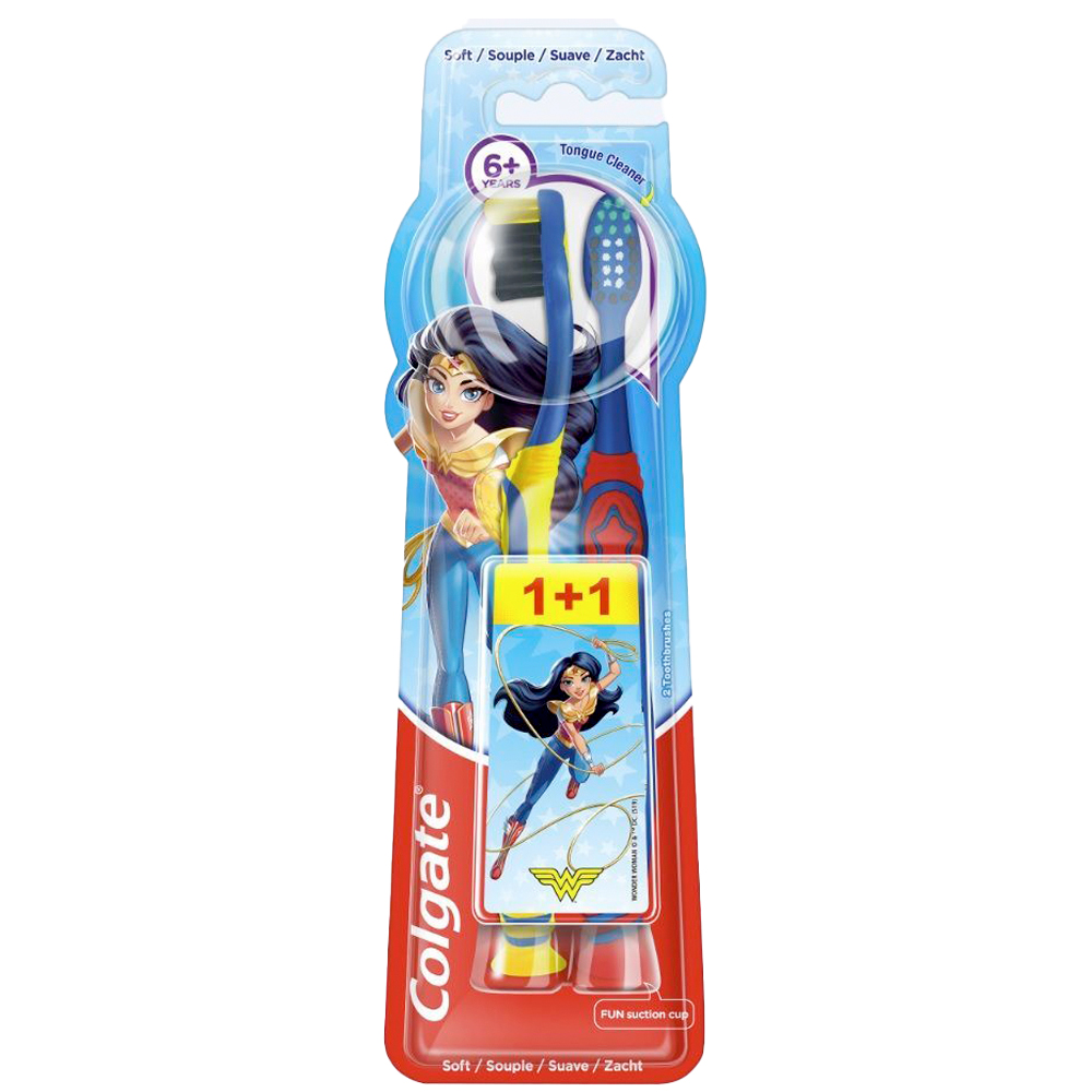 Colgate 2 stk. Børnetandbørster Fra 6 år SUPER WOMAN