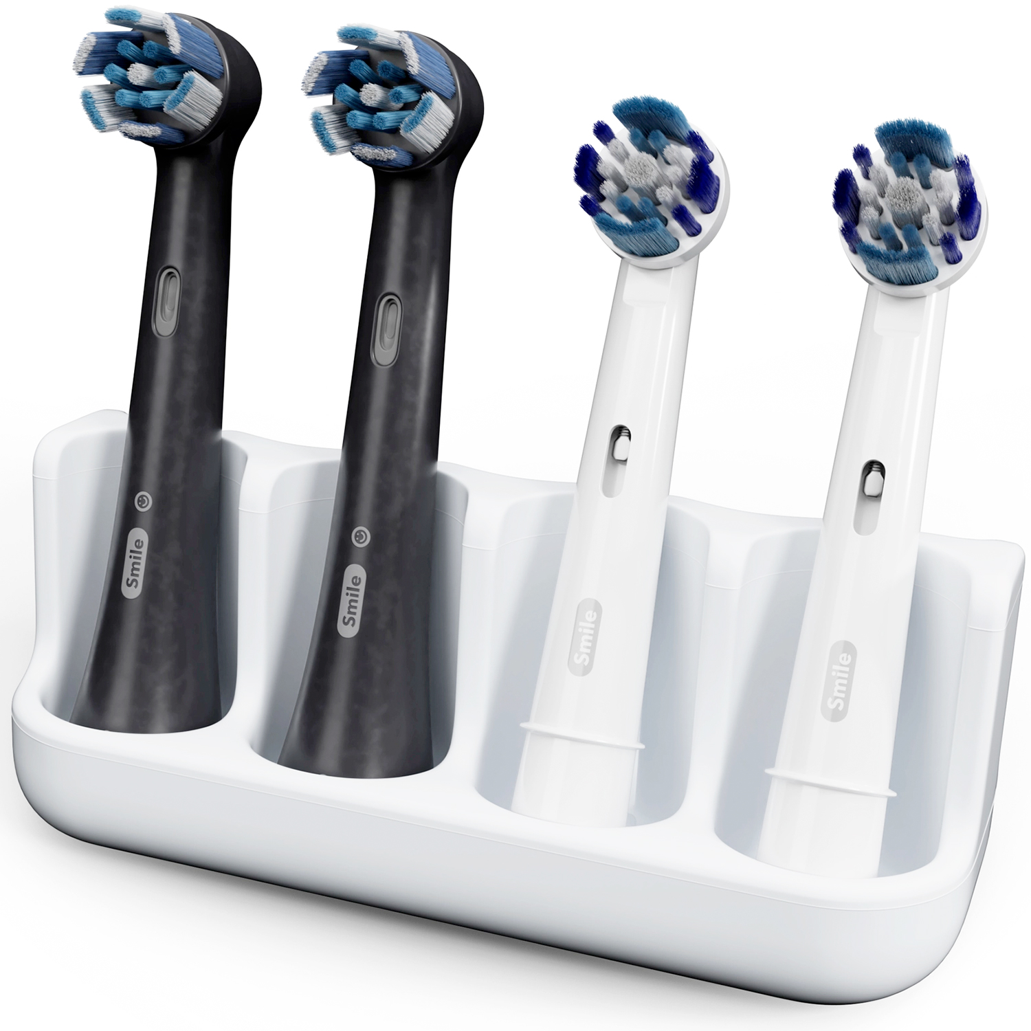 Qikfresh Halter für Bürstenköpfe Silikon 4-teilig WEISS