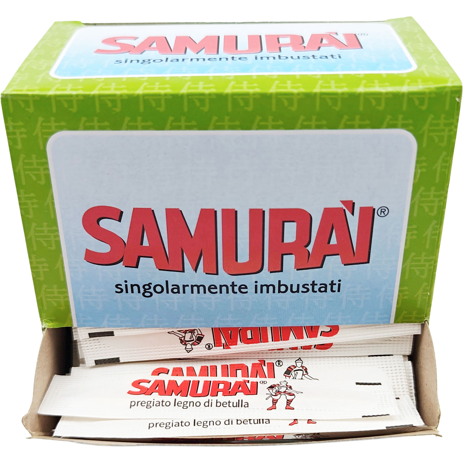 Zahnstocher einzeln verpackt im Display SAMURAI 200 Stk.