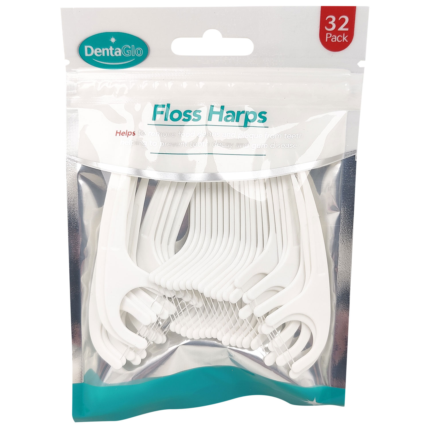 Zahnseidenhalter DentaGlo Floss Harps 32 Stk.