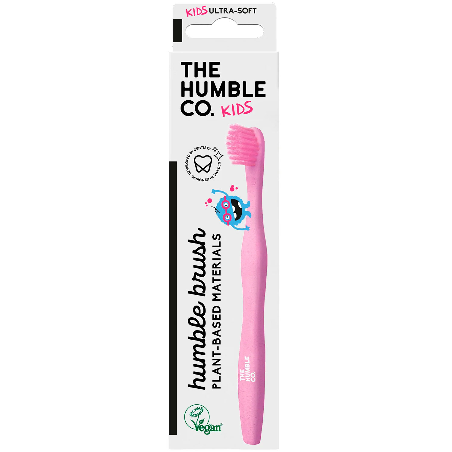 Plantebaseret Børnetandbørste THE HUMBLE Co. Kids Ultra Soft PINK