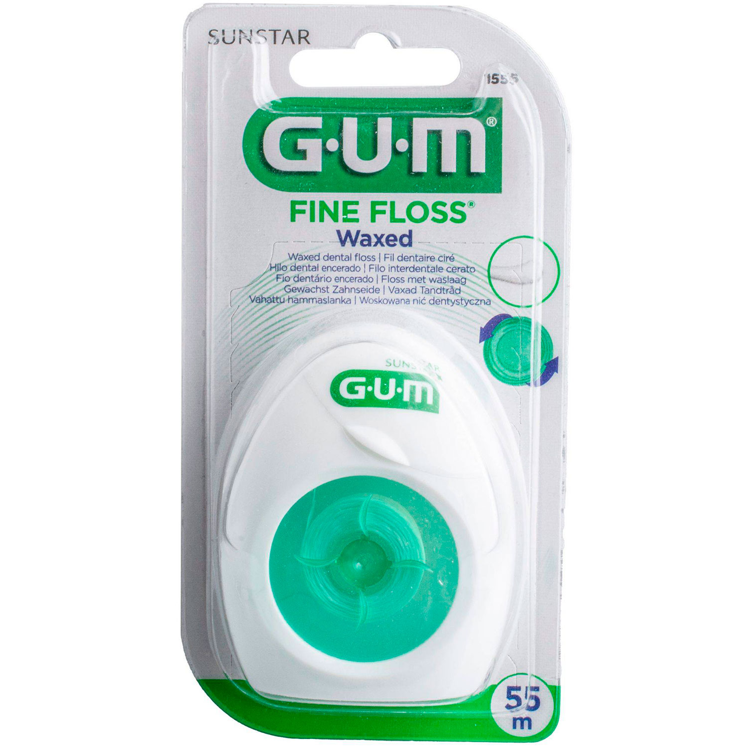 Extra Tynd Tandtråd GUM Fine Floss Waxed 55 mtr