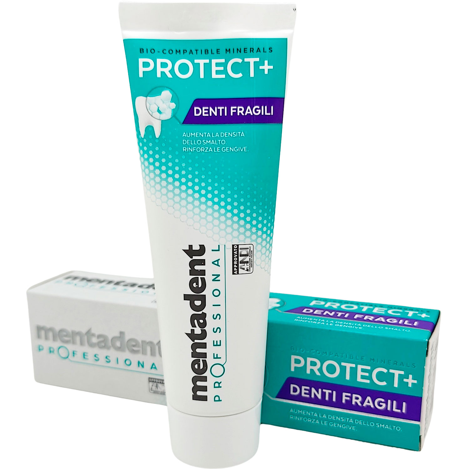 Hydroxyapatit Zahnpasta MENTADENT Professional Protect+ Fragile Teeth 75 ml