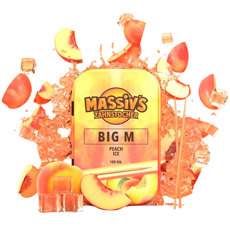 Tandstikker Med Smag WUNDER Massiv ́s Big M Peach Ice 100 stk. - Wunder Zahnstocher Tandstikker - Tandtråd / Tandstikker / Flosser