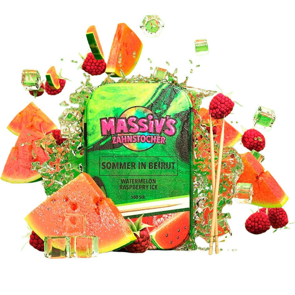Zahnstocher Mit Geschmack WUNDER Massiv's Watermelon Raspberry Ice 100 Stk.