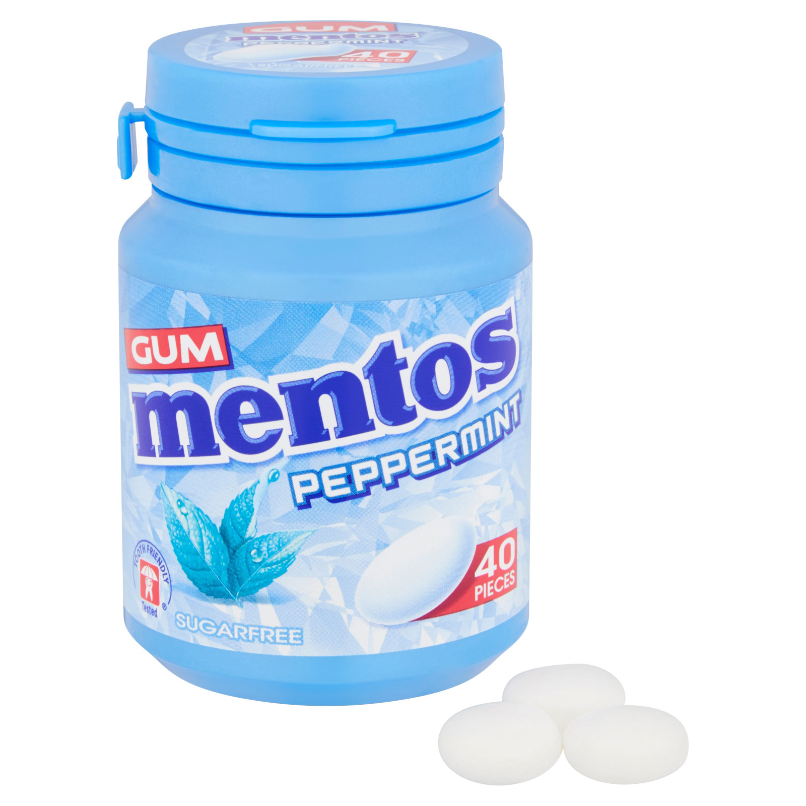 MENTOS Tyggegummi Peppermint Dåse 40 stk.