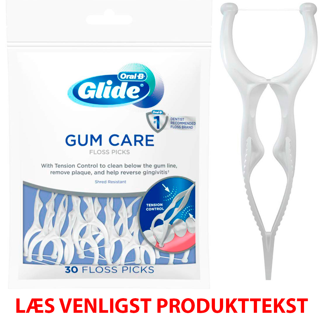 Oral-B Glide 30 Stk. Gum Care Floss Picks Zahnseidebügel TEXT LESEN