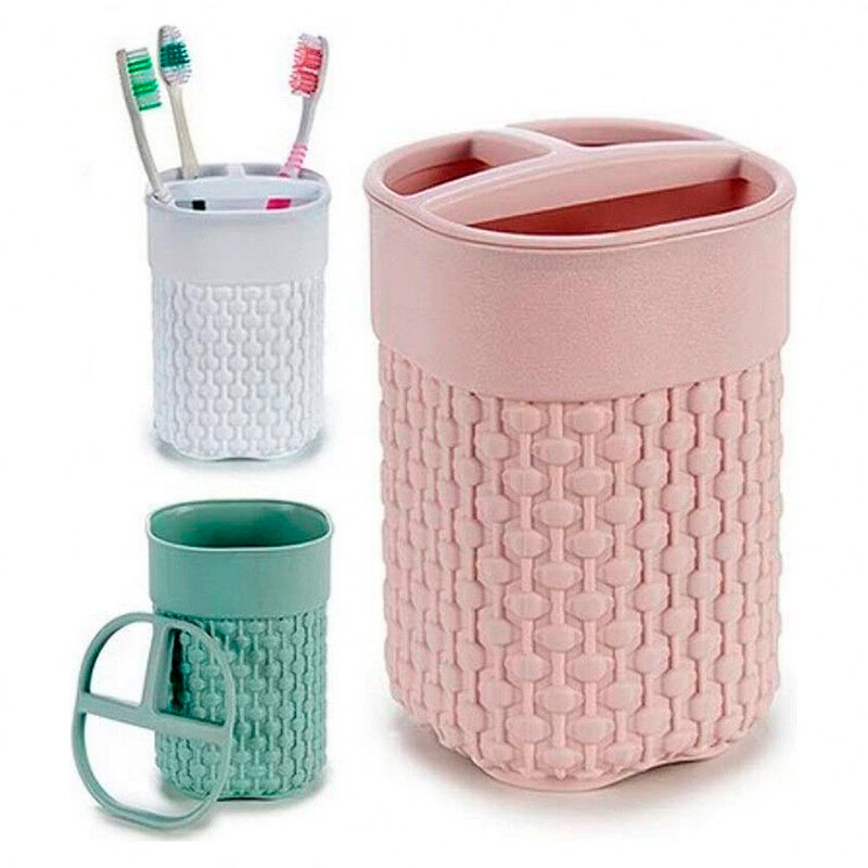 Tandbørsteholder Plastic Multicolor GRØN