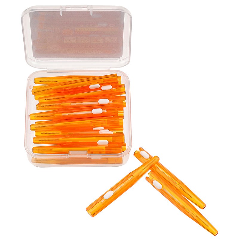 Mellemrumsbørster 20 stk. MundFrisk 1.2-1.5 mm ORANGE - MundFrisk Mellemrums-børster
